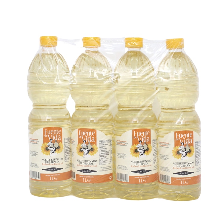 푸엔테 데 비다 해바라기유 1L x 4