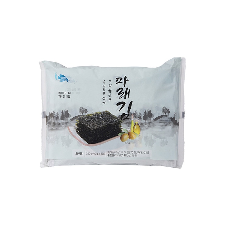 C-WEED 올리브유 파래김 40g x 8