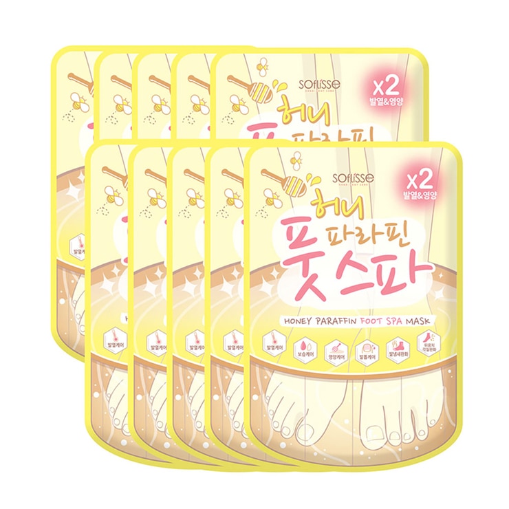 소프리스 허니 파라핀 풋 스파 마스크 10매