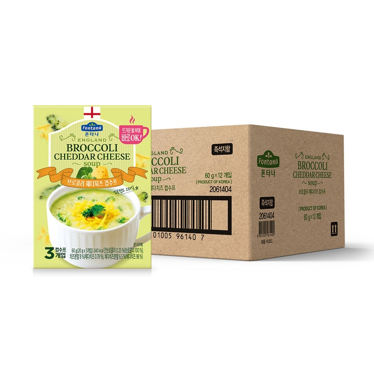 폰타나브로콜리체다치즈컵수프 60g(20gx3ct)x12