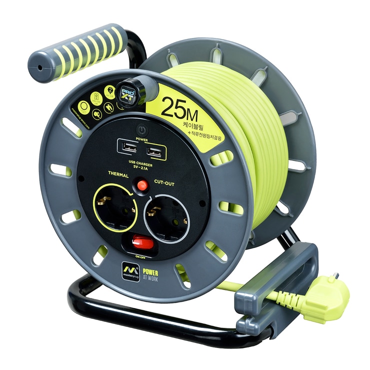 마스터플러그 작업용 전선 연장케이블 25M 2구