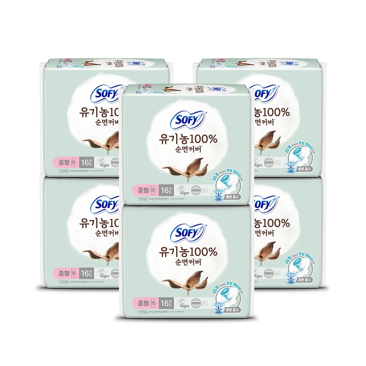 쏘피 유기농 순면커버 중형 16개x 6팩