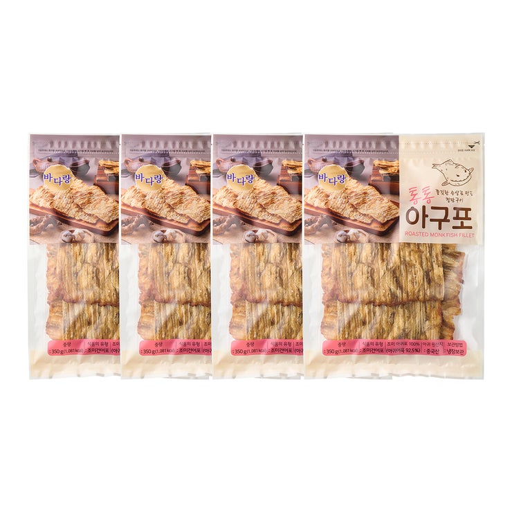 미성식품 바다랑철판구이 아구포 350g x 4