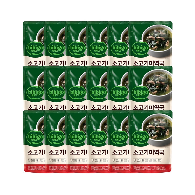 비비고 소고기 미역국 500g x 18팩