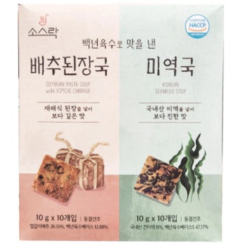 소스락 백년 육수 즉석국 10G X 20