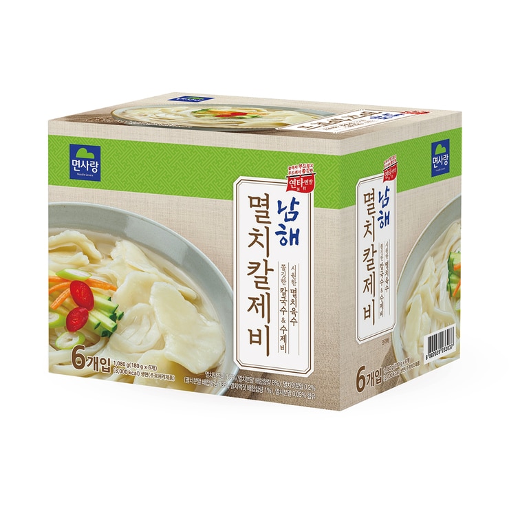 면사랑 남해 멸치칼제비 180g x 6