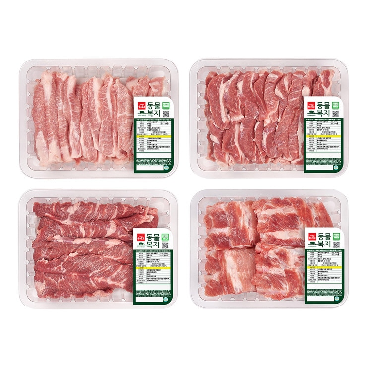 국내산 동물복지 돈육 특수부위 모둠( 500g x 4팩)