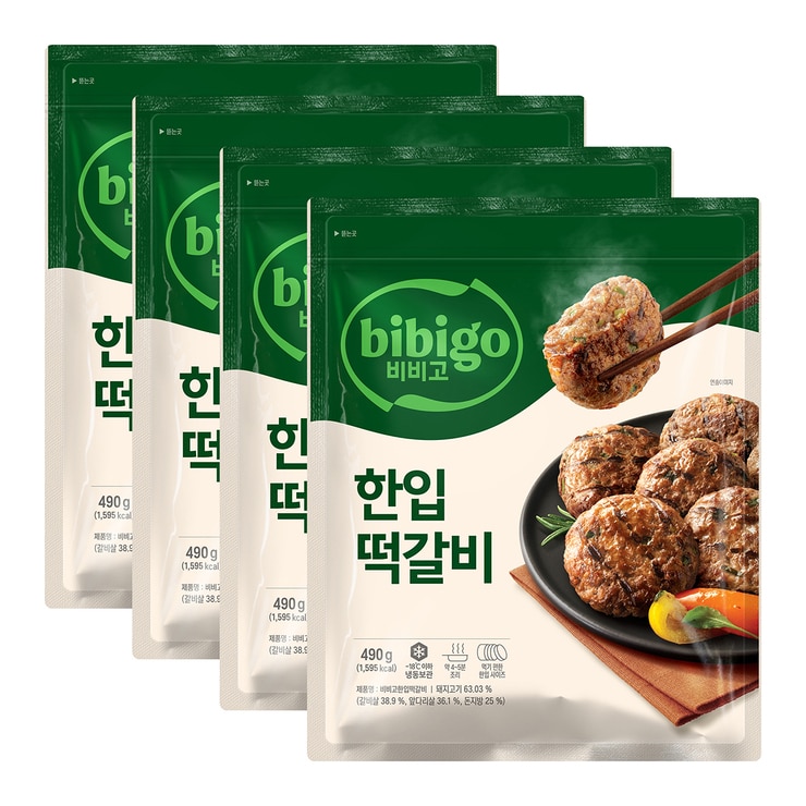 비비고 한입떡갈비 490g x 4