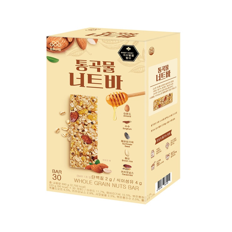 엄마사랑 통곡물 너트바 690g / 23g x 30