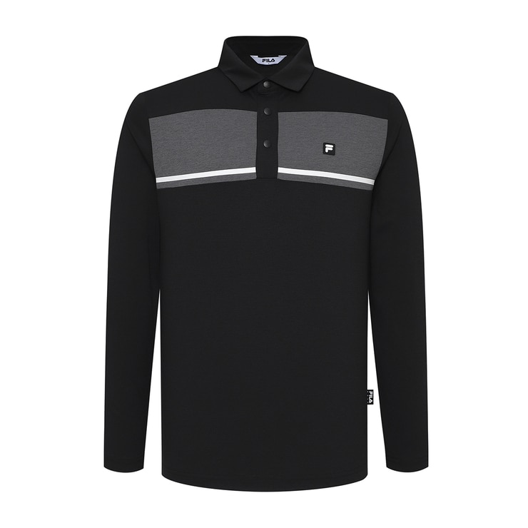 휠라 골프 남성 긴소매 폴로 티셔츠