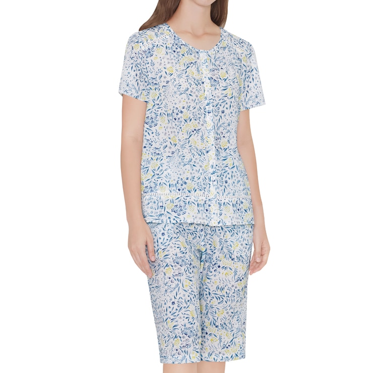 트라이엄프 여성 면 리플 파자마 세트