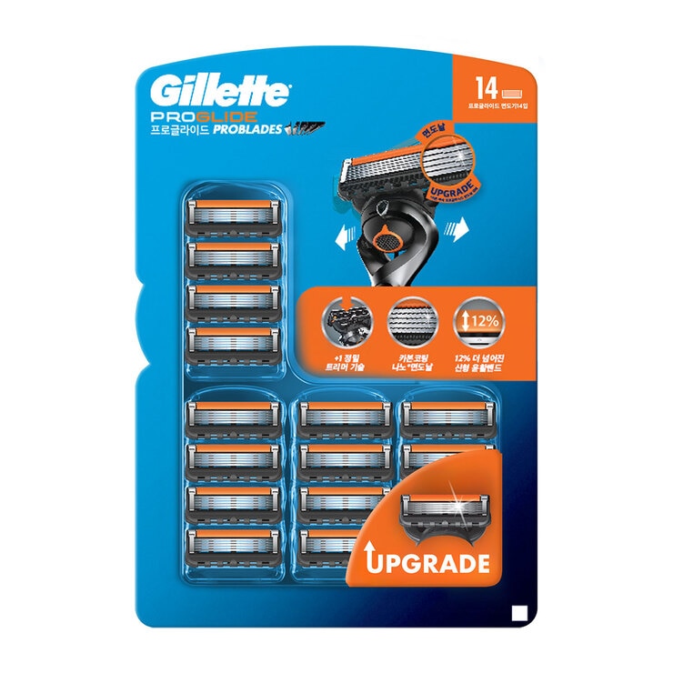 질레트 프로글라이드 면도날 14개