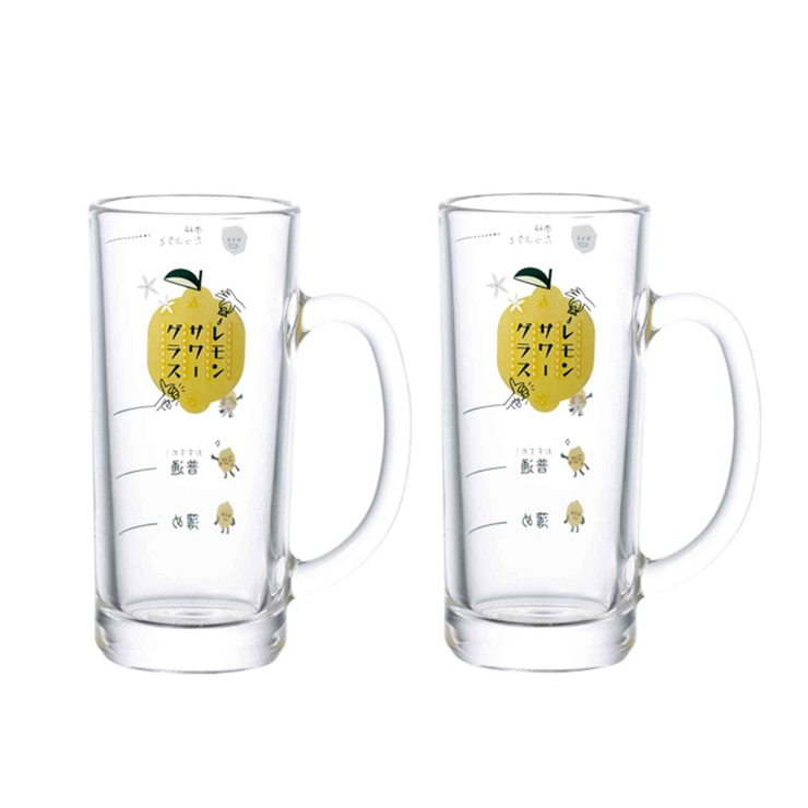 도요사사키 레몬 머그 글라스 435ml 2P