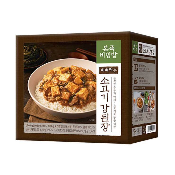 본죽비빔밥소고기강된장 190g x 6