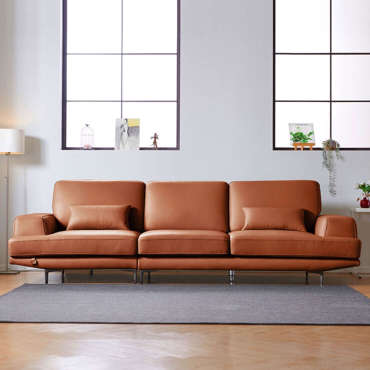 사트바 포지타노 이태리 통가죽 4인 소파