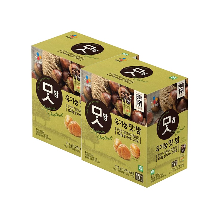 CJ 유기농 맛밤 42g X 17pk x2