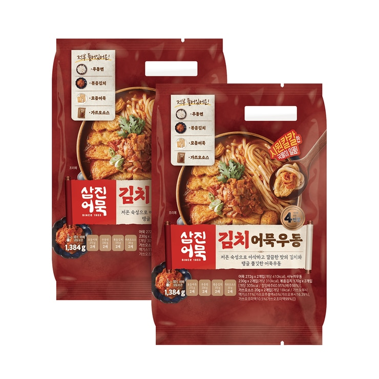 삼진어묵 김치어묵우동 692g x 2 x 2 (2768g)