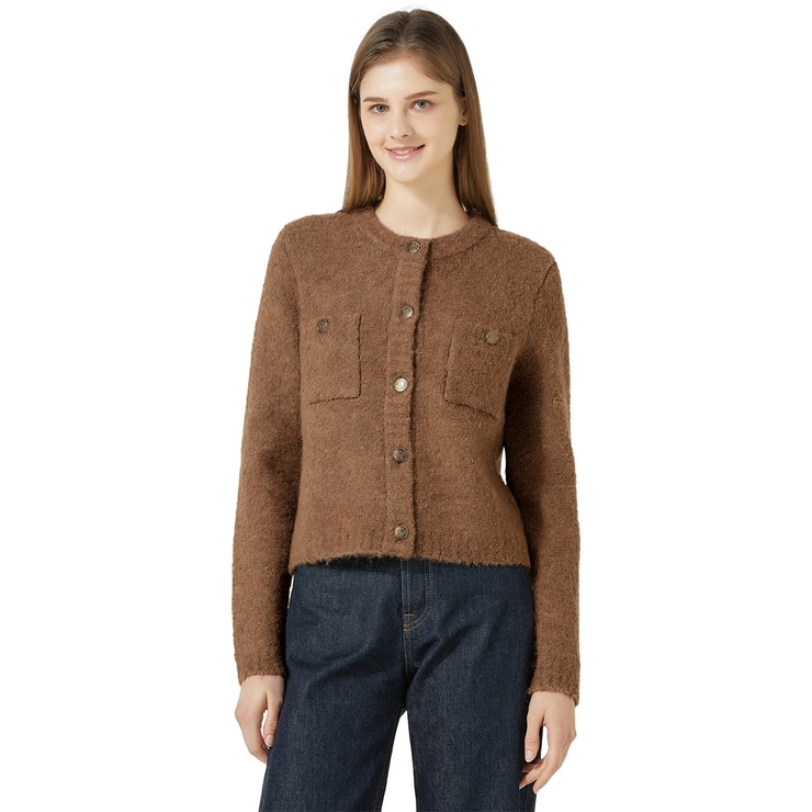 리디아 바인 여성 버튼 가디건