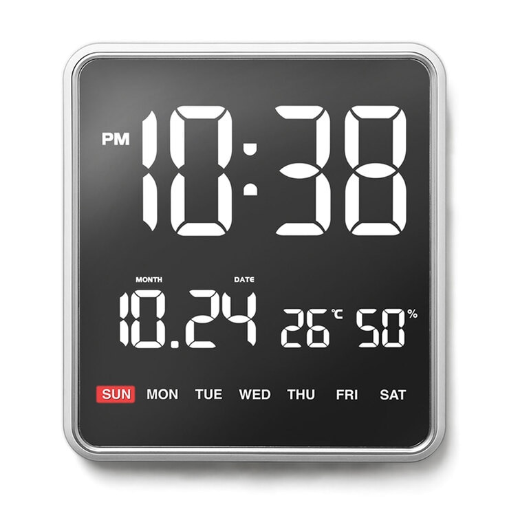 OWC 실루엣 스퀘어 LED 캘린더 벽시계