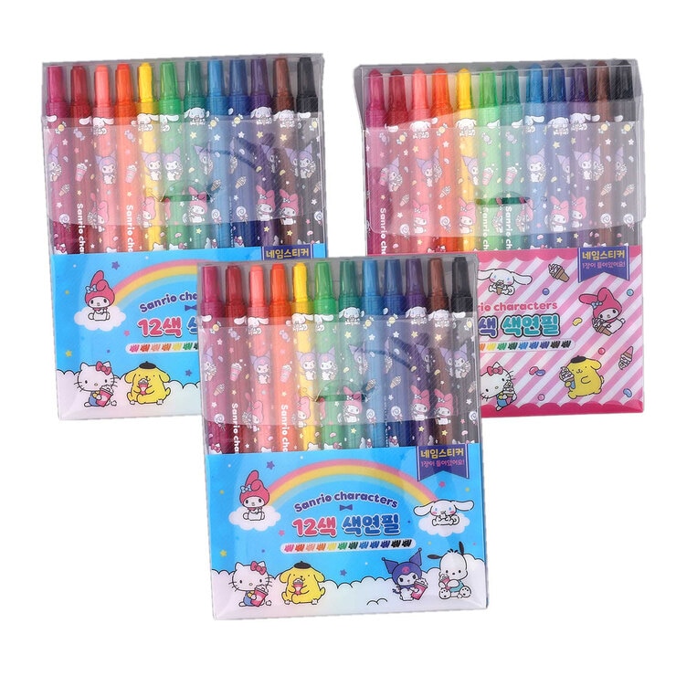 산리오캐릭터즈 색연필 12색 세트 3개