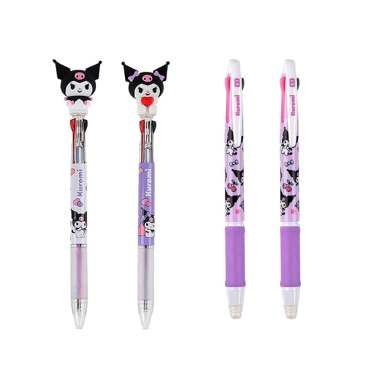 산리오캐릭터즈 3색 피겨 볼펜 2 + 지워지는 볼펜 2