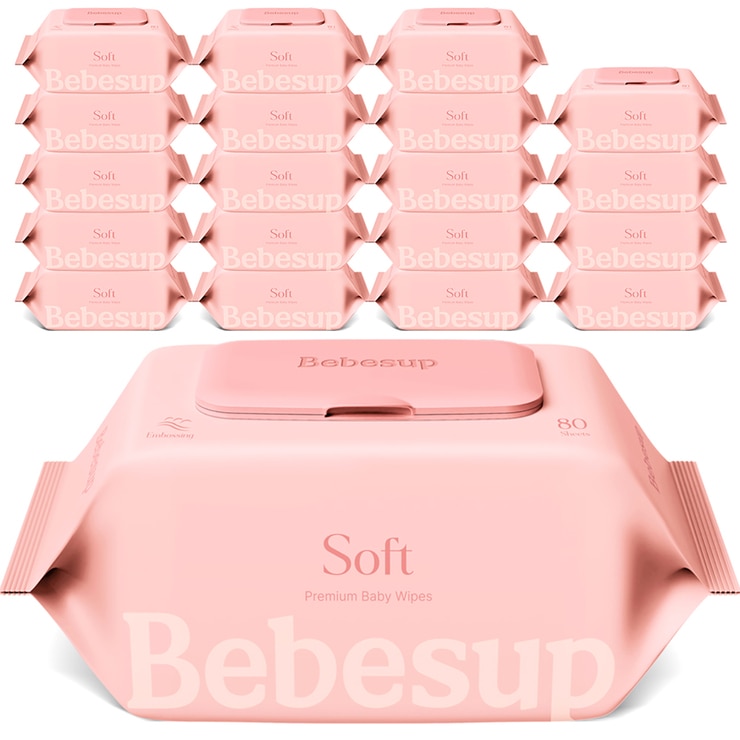 베베숲 소프트 아기물티슈 80매 x 20팩