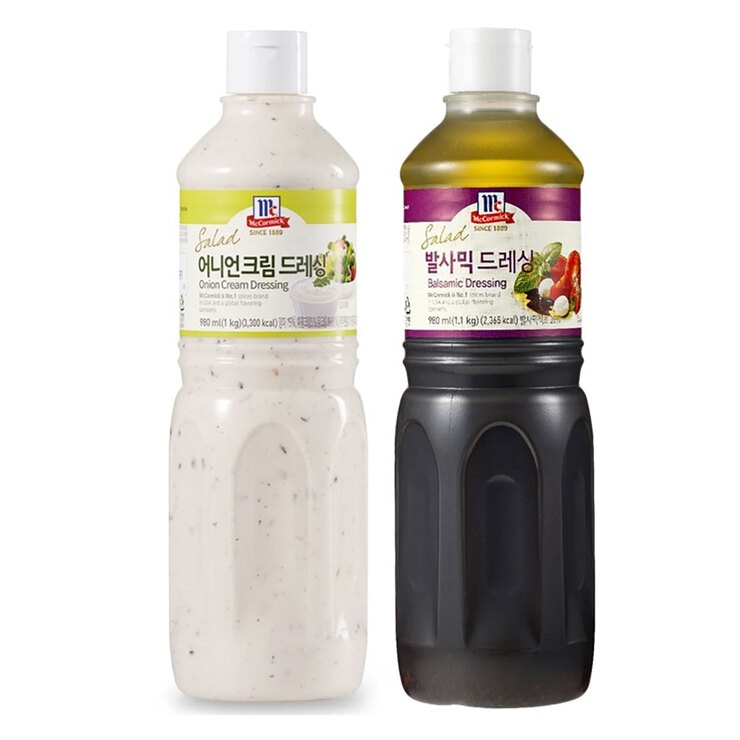 맥코믹어니언크림드레싱 1kg + 발사믹 드레싱1.1kg