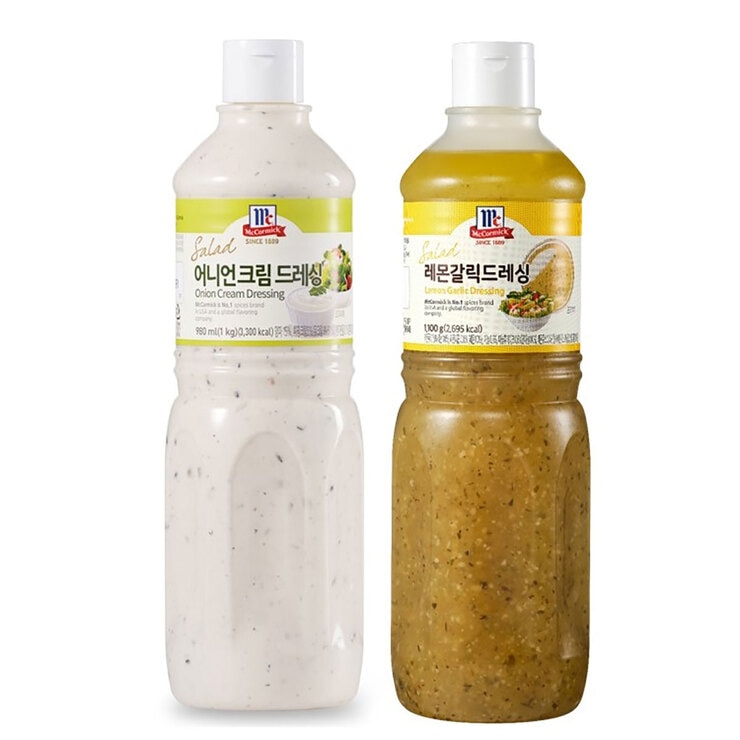 맥코믹어니언크림드레싱 1kg + 레몬갈릭드레싱1.1kg