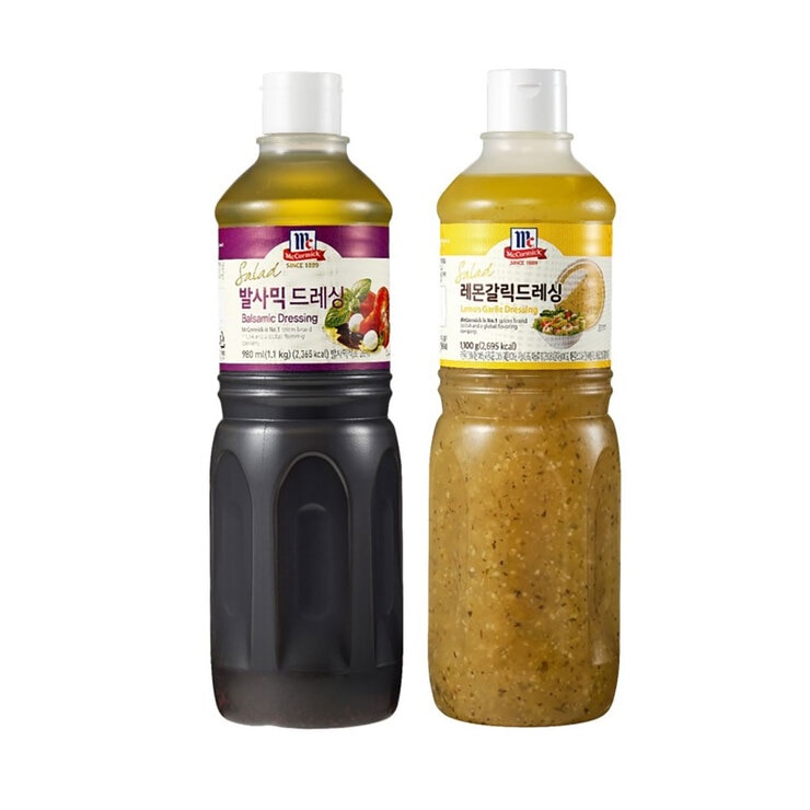 맥코믹발사믹 드레싱 1.1kg + 레몬갈릭 드레싱 1.1kg
