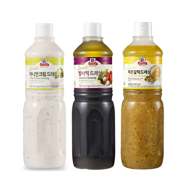 맥코믹어니언크림1kg + 발사믹1.1kg + 레몬갈릭1.1kg