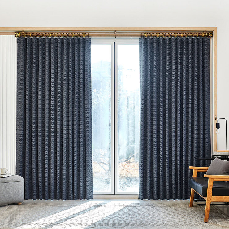 프리미엄 커튼 네이비블루 650 x (230/240) cm