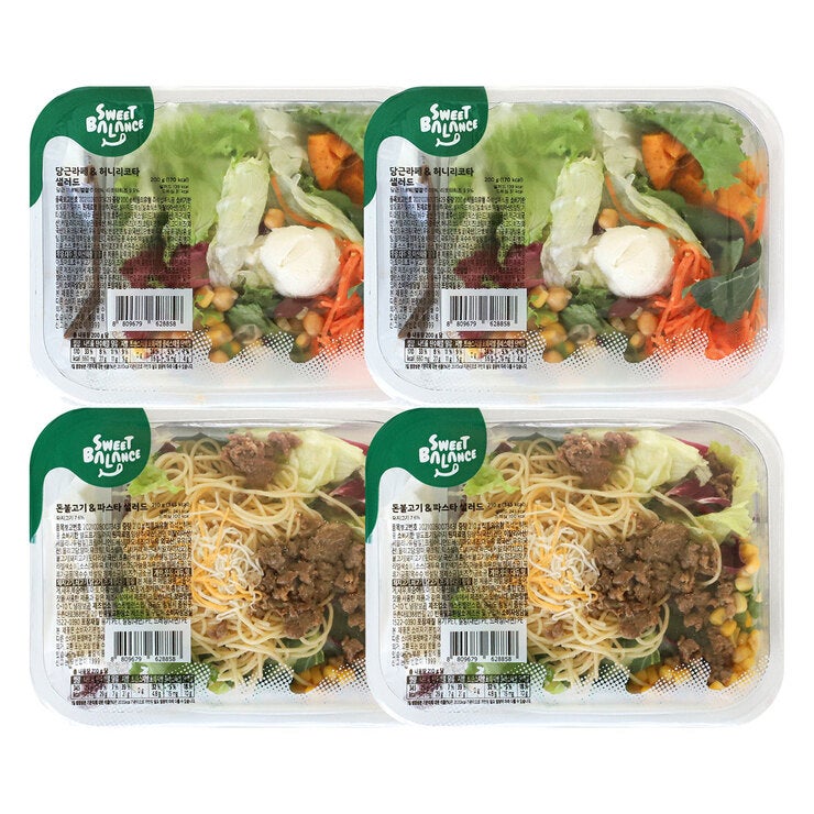 스윗밸런스샐러드 2종 4팩, 820g