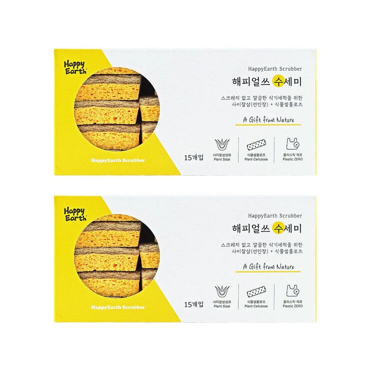 해피얼쓰 수세미 15개입x 2