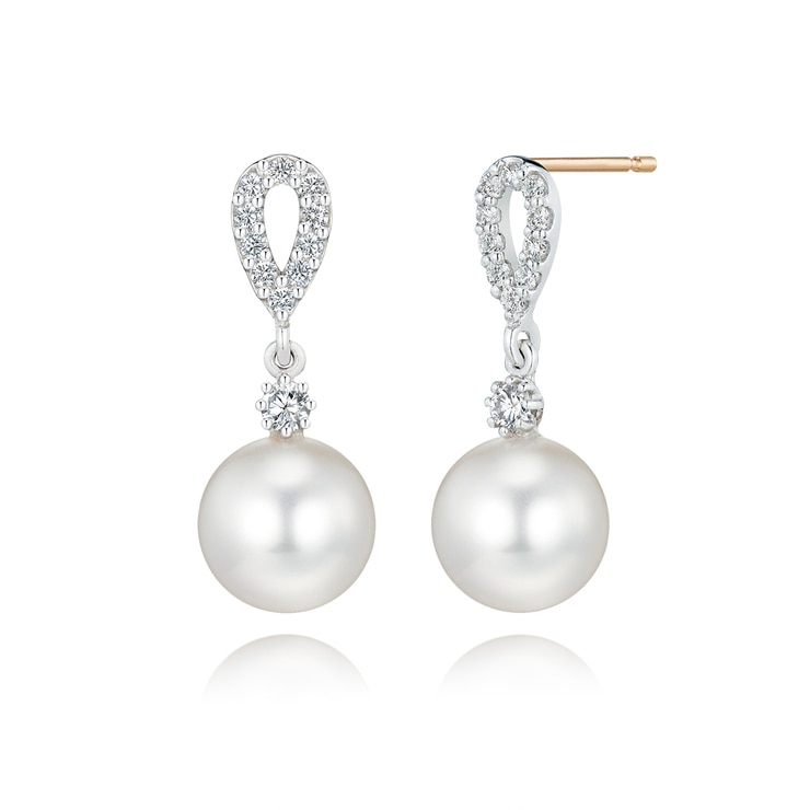바니찌 8.5mm 아코야 해수진주 귀걸이 드롭펄