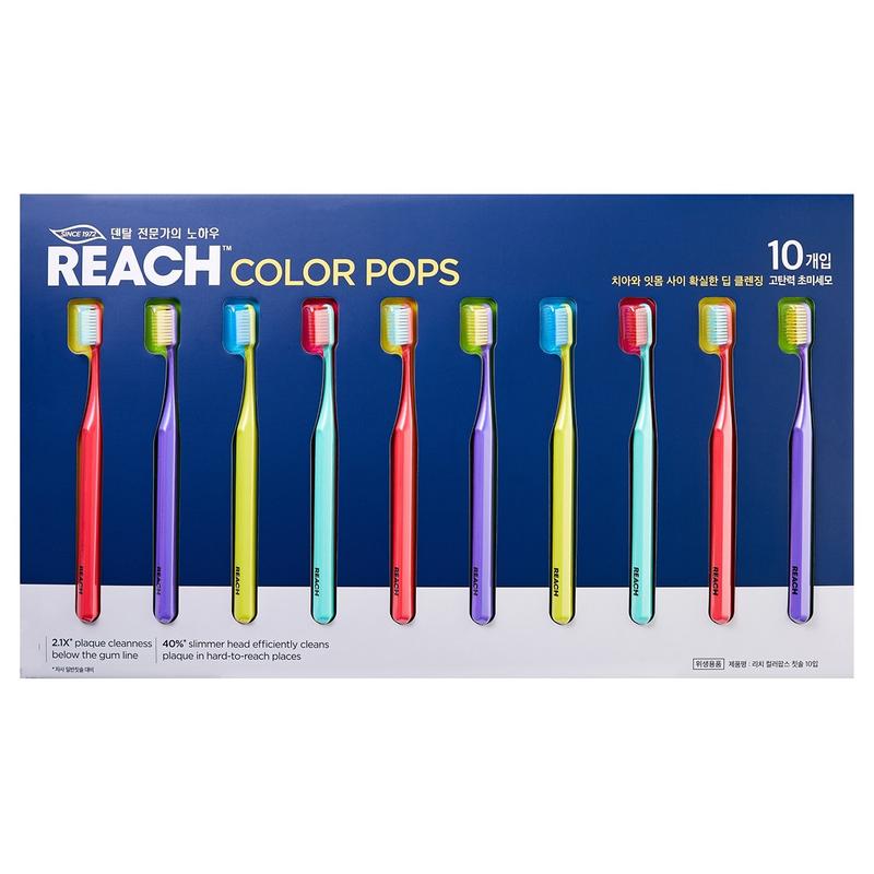 리치 컬러팝스 초미세모 칫솔 10개입