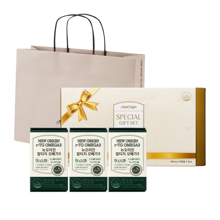 뉴오리진 rTG오메가3 선물세트 (60캡슐x 3)