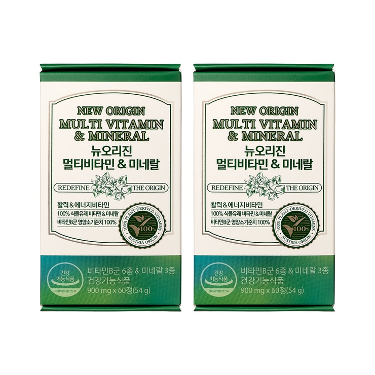 뉴오리진 식물유래 멀티비타민&미네랄900mg x 60정x 2