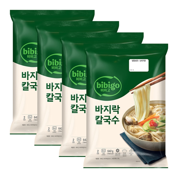 비비고바지락칼국수642g x 4