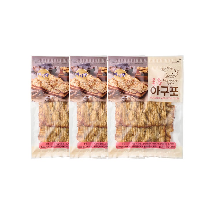 미성식품 바다랑철판구이 아구포 350g x 3