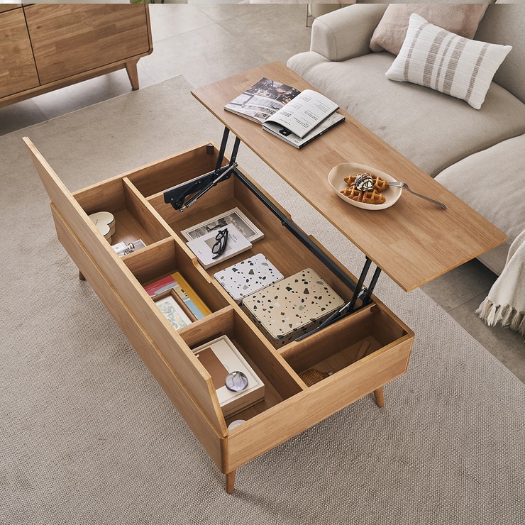 핀란디아 마로네 리프트업 소파 테이블 (1200)