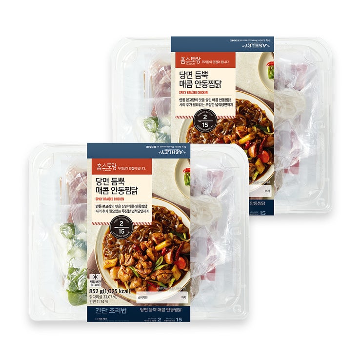 애슐리 당면듬뿍 매콤 안동식 찜닭 852g x 2ea