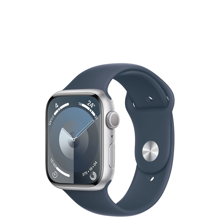 Apple Watch S9 45mm GPS SLV/SB 스포츠 밴드 - S/M
