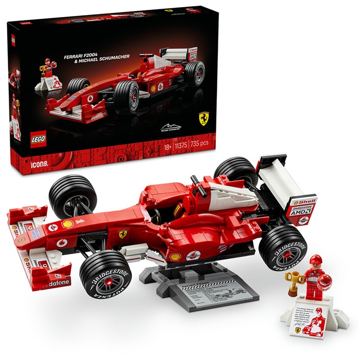 레고 아이콘 Ferrari F2004와 미하엘 슈마허 11375