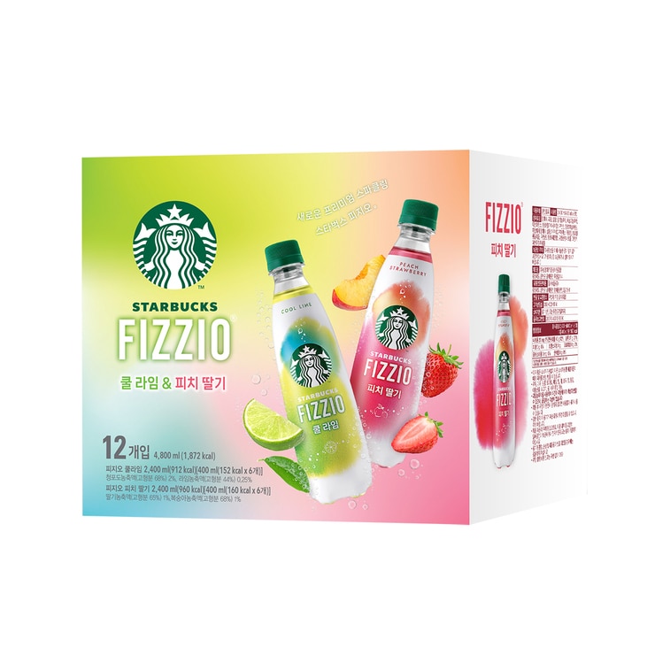 스타벅스 피지오 쿨라임 400ml x 6입 + 피치딸기 400ml x 6입