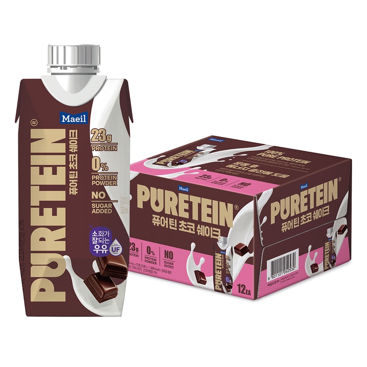 퓨어틴 프로틴 우유 초코맛 330ml x 12
