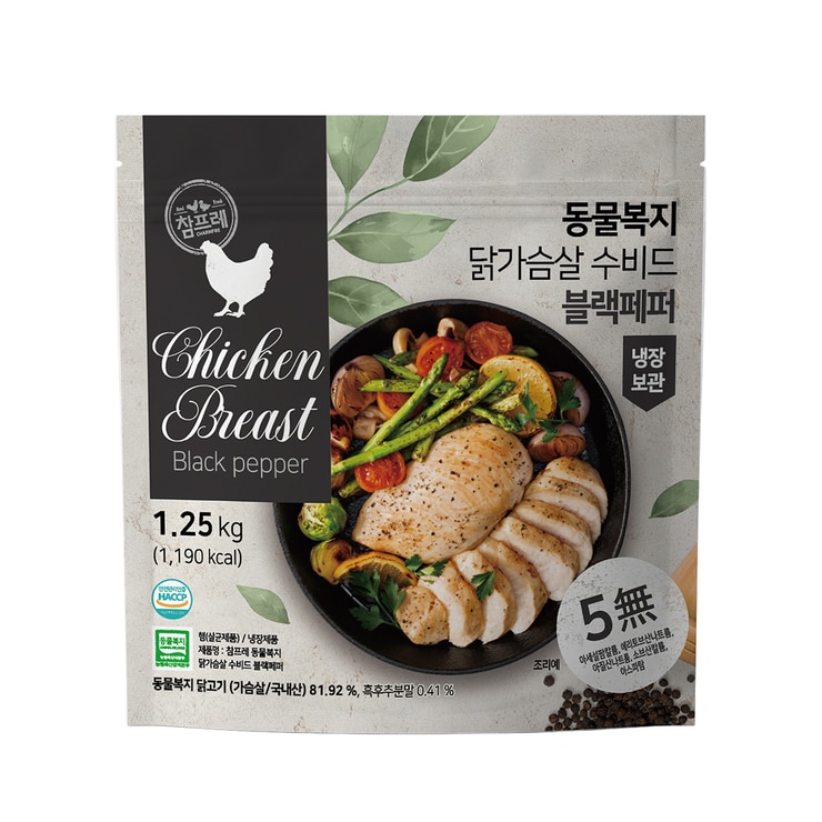 참프레 동물복지 수비드 닭가슴살 블랙페퍼 1.25kg