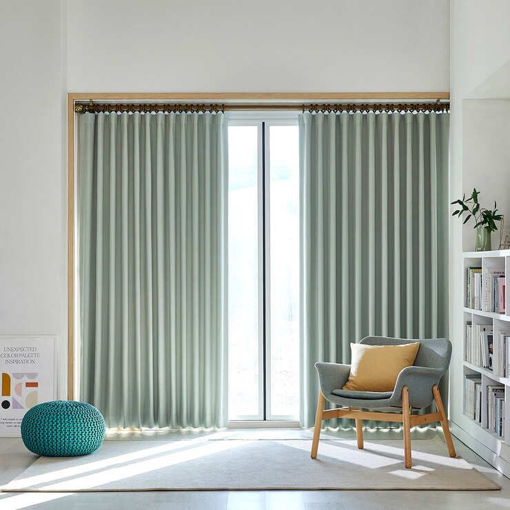 고기능 암막커튼 컴포즈그린 520x(230/240) cm