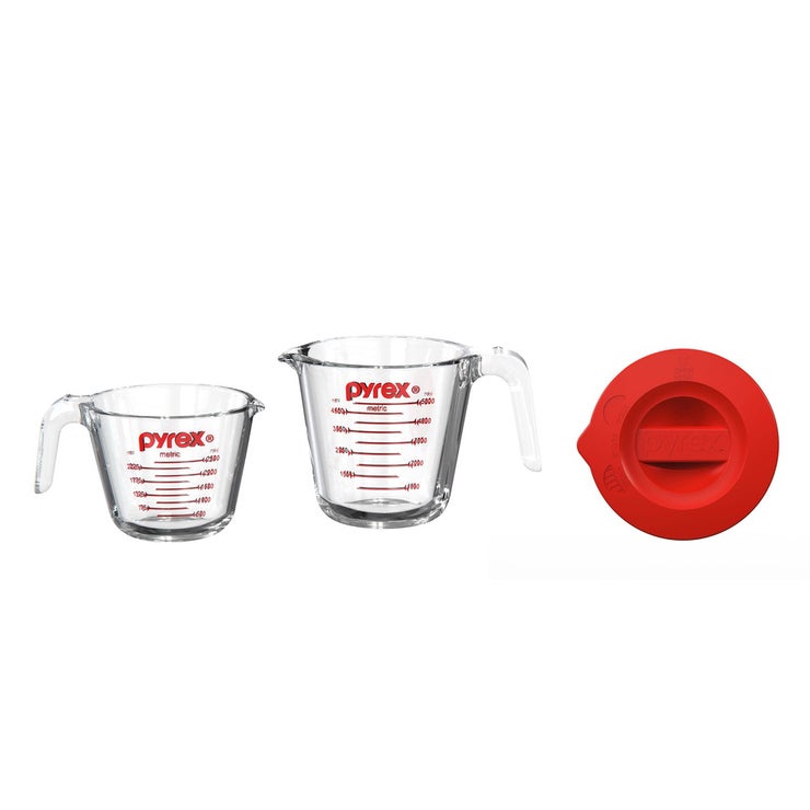 파이렉스 계량컵 세트 3P (500ml, 250ml,뚜껑)