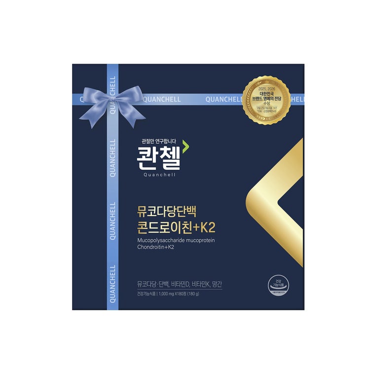 콴첼 뮤코다당단백 콘드로이친+K2 선물세트 180정