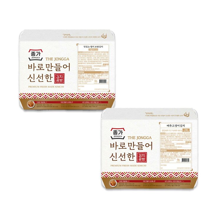 종가 김치공방 보쌈김치 1kg + 겉절이 1kg